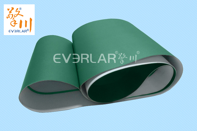 綠色PVC輸送帶加雙導條