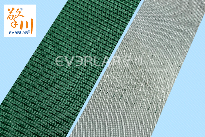 綠色PVC花紋帶防滑耐磨食品加工行業(yè)自動(dòng)化包裝線輸送帶廠家定制