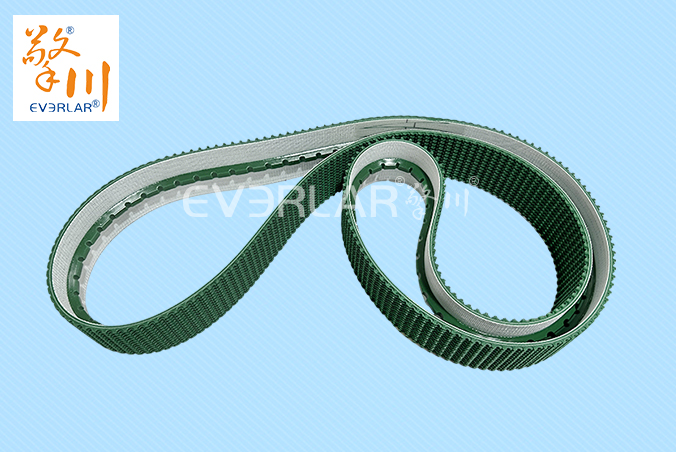 綠色PVC花紋帶加導條耐磨防滑物流行業(yè)快遞分揀機輸送帶擎川定制