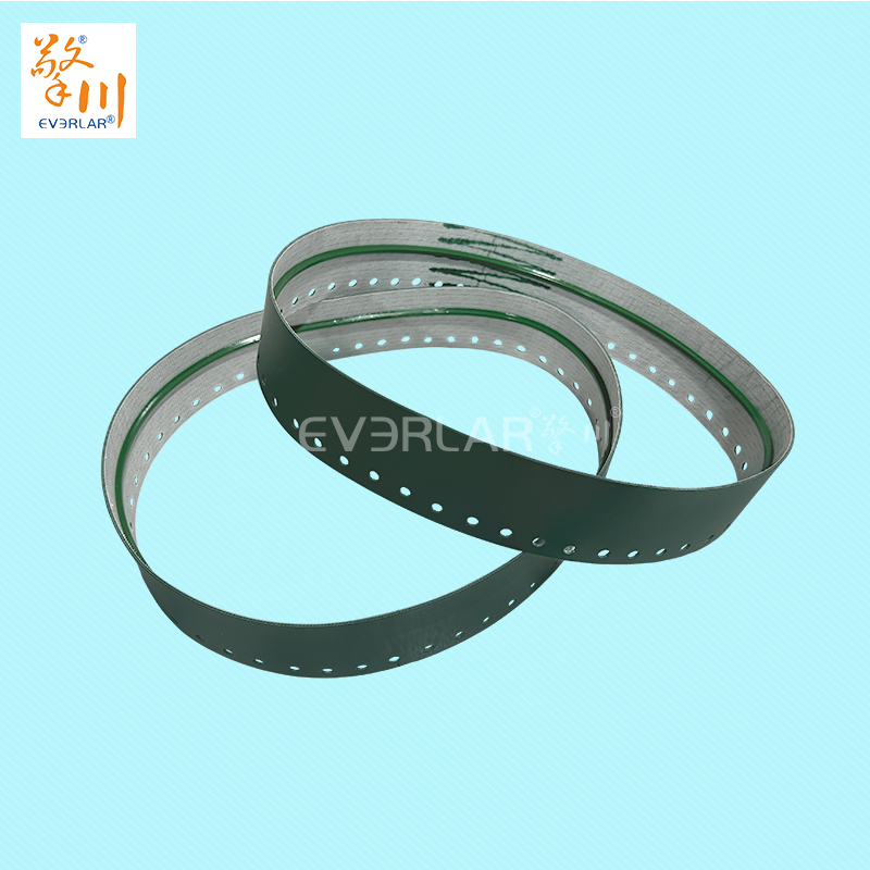 墨綠PU輸送帶加導(dǎo)條打孔耐磨抗腐蝕食品級(jí)包裝封口機(jī)工業(yè)皮帶定制