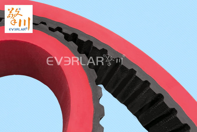 橡膠同步帶加紅膠耐磨防滑立式包裝機(jī)枕式包裝機(jī)無縫拉膜帶傳動帶