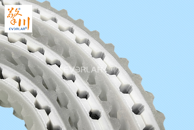 白色聚氨酯PU同步帶加魚(yú)骨紋耐磨耐油食品包裝分揀機(jī)傳動(dòng)帶everlar定制