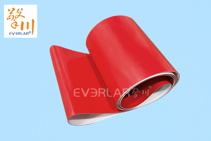 紅色PVC輸送帶耐磨抗拉伸食品電子物流裝配機包裝機傳輸線工業(yè)皮帶