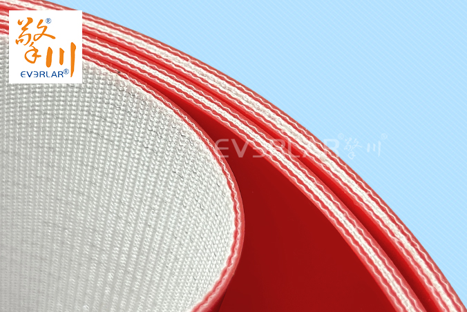 紅色PVC輸送帶耐磨抗拉伸食品電子物流裝配機包裝機傳輸線工業(yè)皮帶