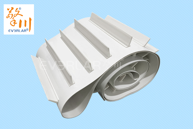 食品級白色PU輸送帶加擋板防滑落耐磨食品包裝分揀線傳送帶定制