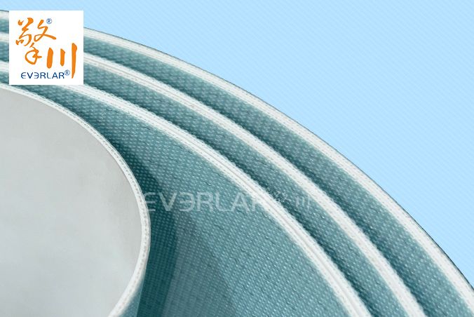 食品級藍(lán)色PU輸送帶加導(dǎo)條防滑易清潔食品醫(yī)藥輸送機(jī)傳輸帶定制