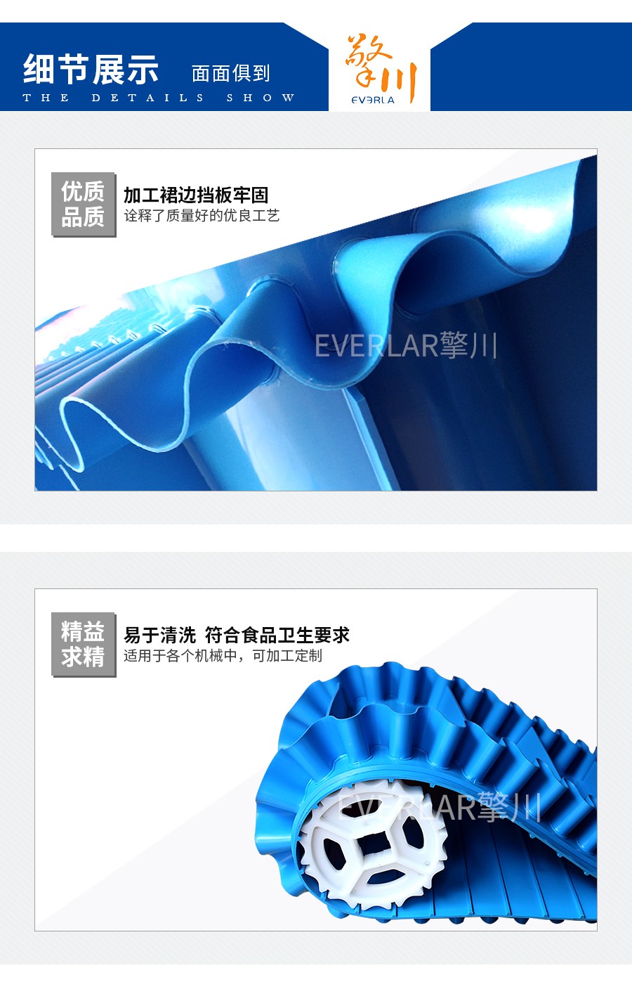 藍色食品輸送帶 藍色食品輸送帶