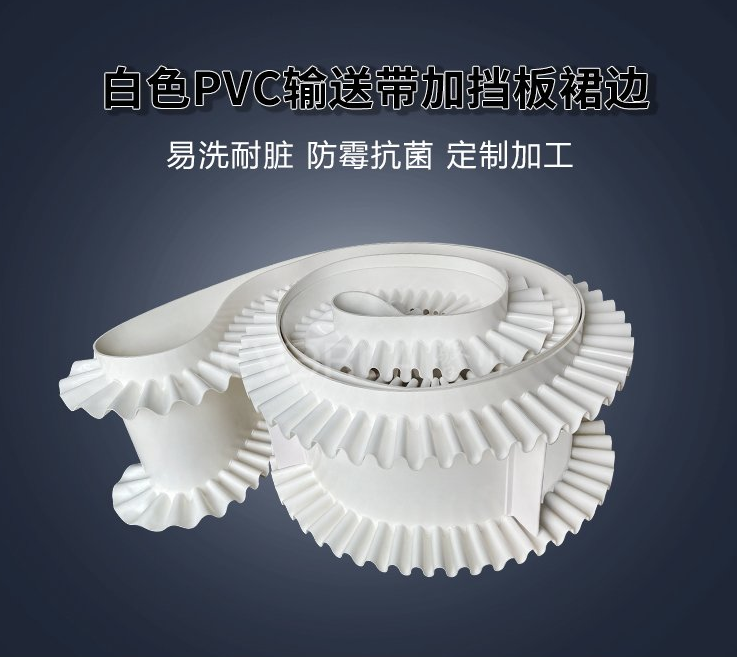 白色PVC輸送帶加擋板裙邊.jpg